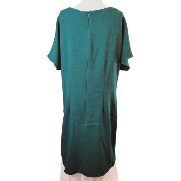 Asos Design 12 Dress Women pleated zipper texture round neck long-sleeved - Picture 4 of 12